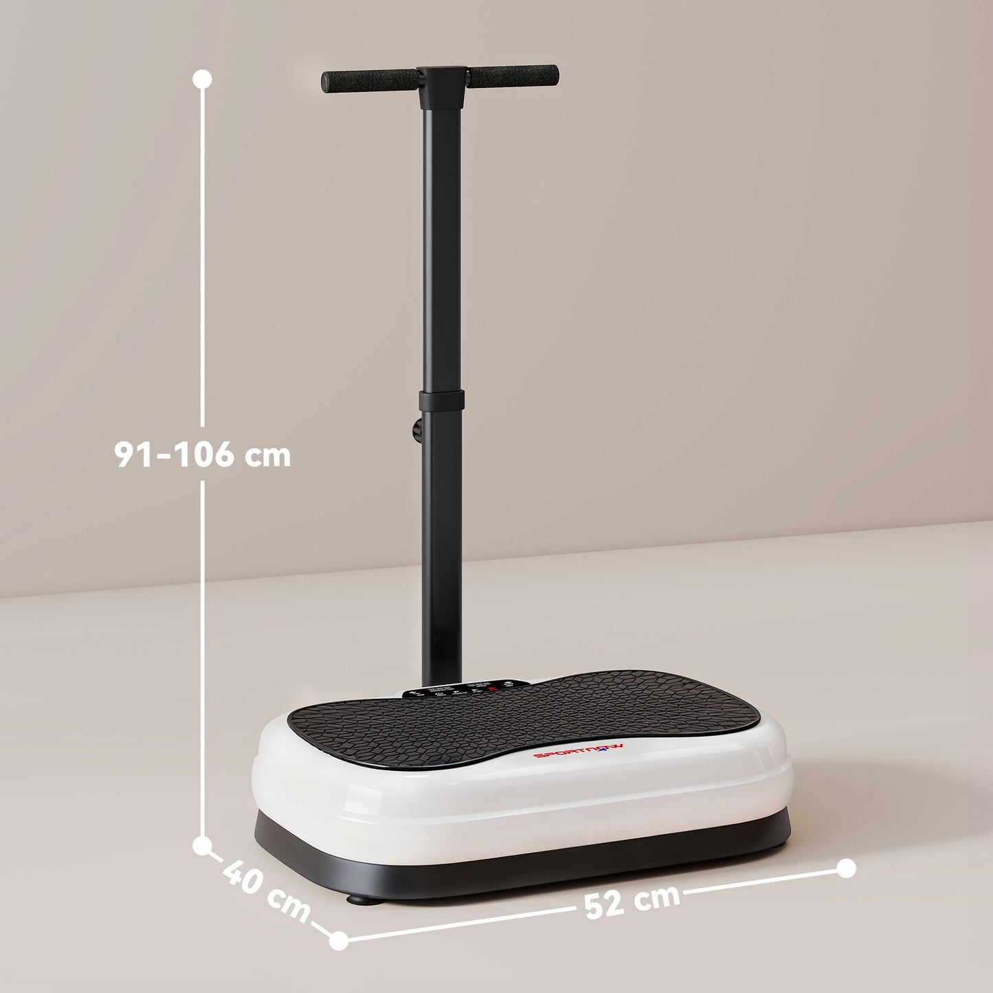 SPORTNOW Vibration Plate, with Adjustable/Removable Handle, Preset Modes, 50 Speeds