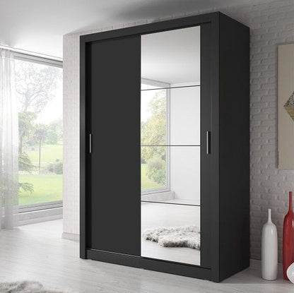 Tourville 2 Door Sliding Wardrobe 150cm - White, Black, Oak,Grey