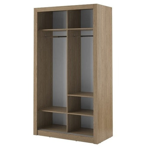 Tourville 2 Door Sliding Wardrobe 150cm - White, Black, Oak,Grey