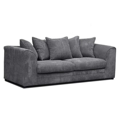 Desmond Jumbo Cord 3 Seater Sofa Grey and Other Colours