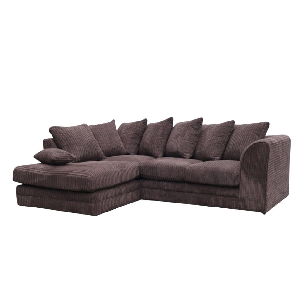 Desmond Jumbo Cord Corner Sofa - Black and Other Colours