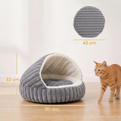 PawHut Cat Bed for Indoor Kittens, Cat Cave House with Non-Slip Bottom and Washable Cushion
