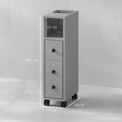 Szafka łazienkowa Kleankin Slimline – szara