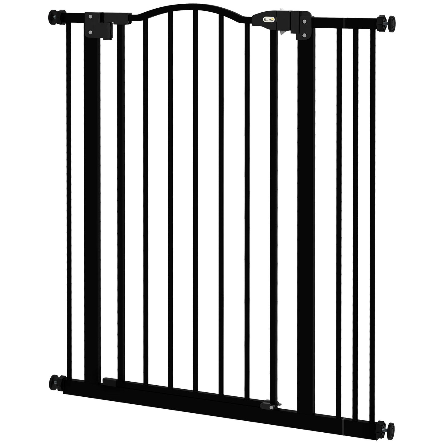 PawHut Metal Pet Baby Safety Dog  Gate Folding Fence, Black