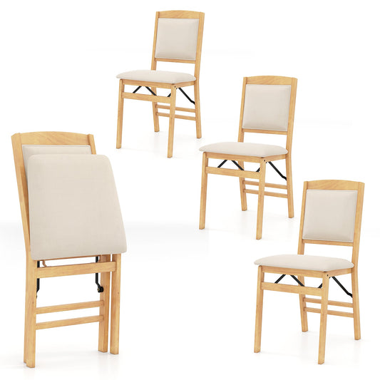 Dining Chair Set of 4 in Beige