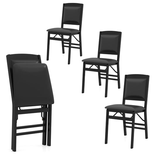 Dining Chair Set of 4 in Black
