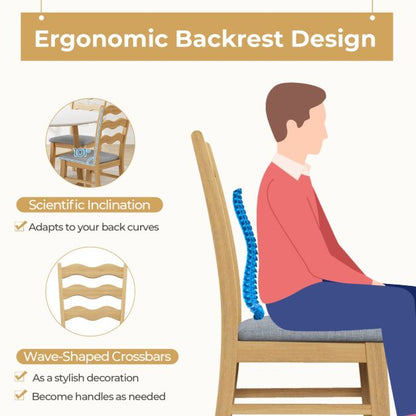 Dining Chair Set of 2 with Padded Seat for Dining Room Living Room Home-Natural