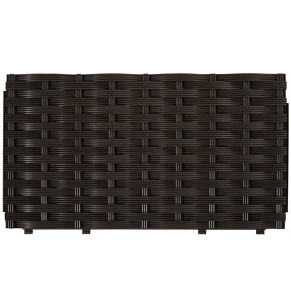 Outsunny Set of 1 26L Garden Raised Bed Elevated Patio Flower Plant Planter Box PP Vegetables Planting Container, Brown