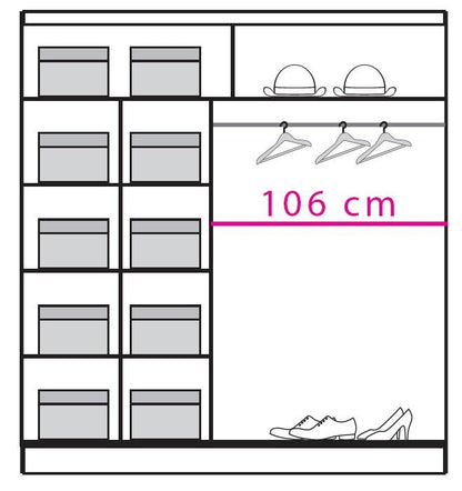 Dome DO6 Sliding Door Wardrobe 200cm