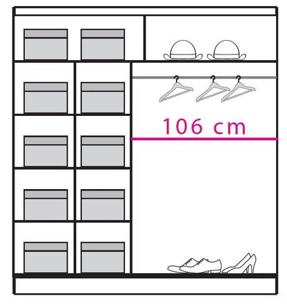 Cupola DO1 Sliding Door Wardrobe - 150cm