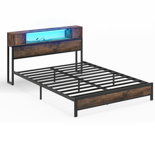 Double Size Bed Frame in Brown