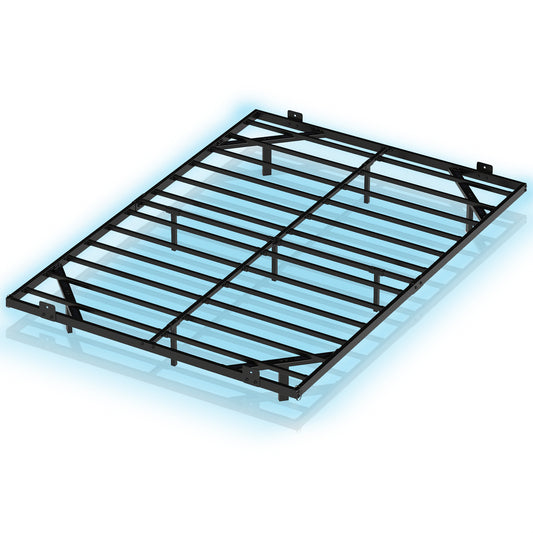 Double/King Size Floating Bed Frame Modern Metal Platform Bed with LED Lights-Double Size