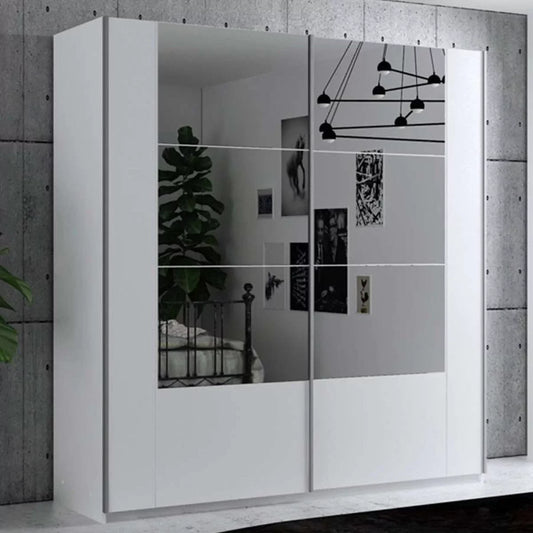 Diego Sliding Door 200cm Wardrobe - White