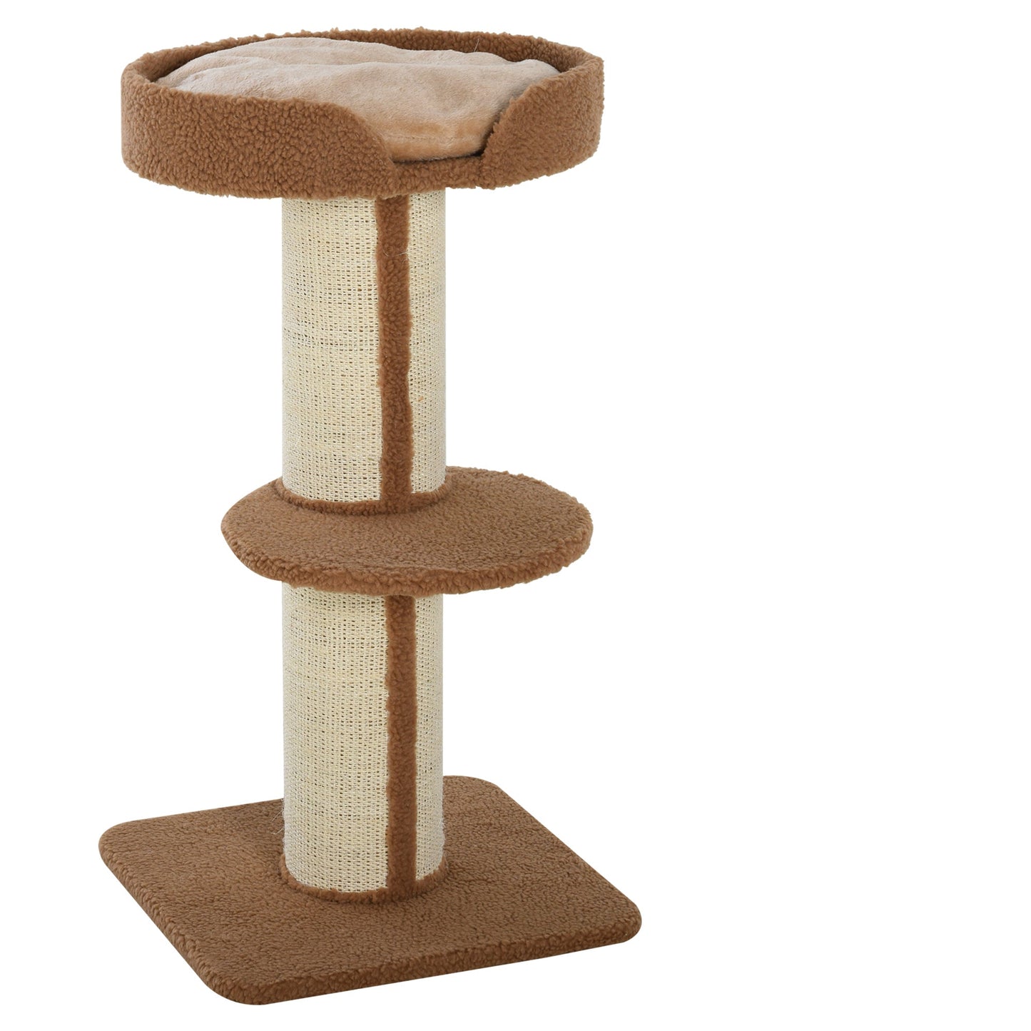 PawHut 91cm Cat Tower Scratching Posts Cat Tree for Indoor Cats Kitten Activity Centre Brown