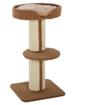 PawHut 91cm Cat Tower Scratching Posts Cat Tree for Indoor Cats Kitten Activity Centre Brown
