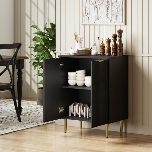 HOMCOM Adjustable Shelf Sideboard - Black