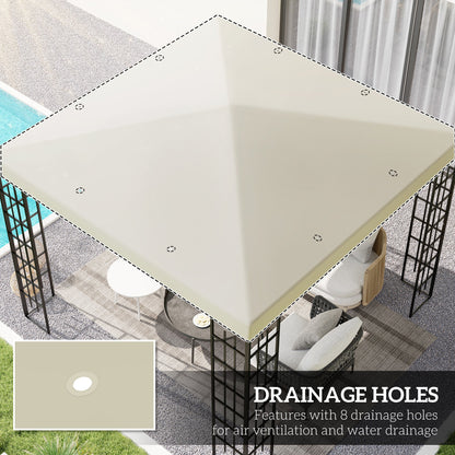 Outsunny 3 x 3(m) Altana zastępcza - kremowa