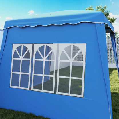 Outsunny 2,4 x 2,4 m Dwuścienna altana typu pop-up - niebieska