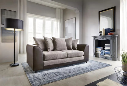 Sofa Linacre 2 + 3 osobowa – brązowo-beżowa