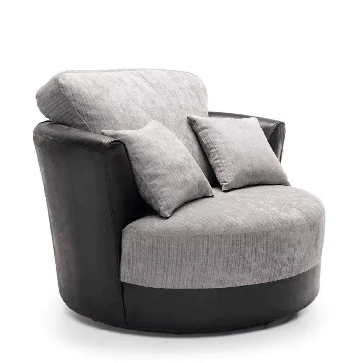 Linacre Swivel Chair - Black and Charcoal