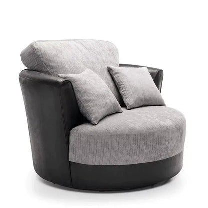 Linacre Swivel Chair - Black and Charcoal