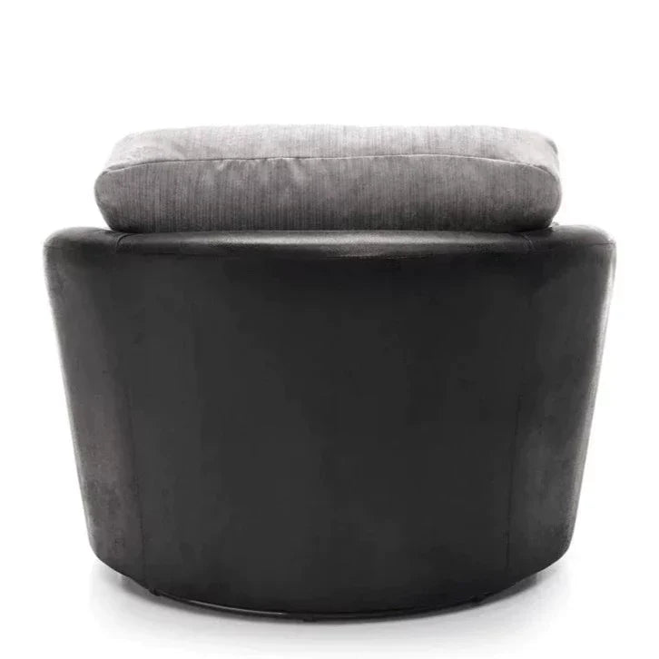 Linacre Swivel Chair - Black and Charcoal