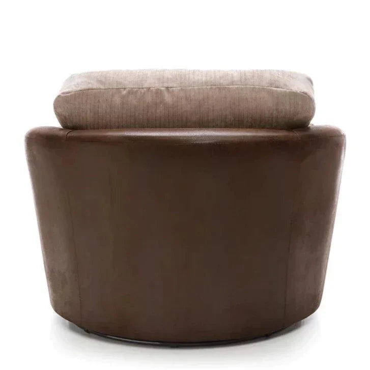 Linacre Swivel Chair - Brown and Beige