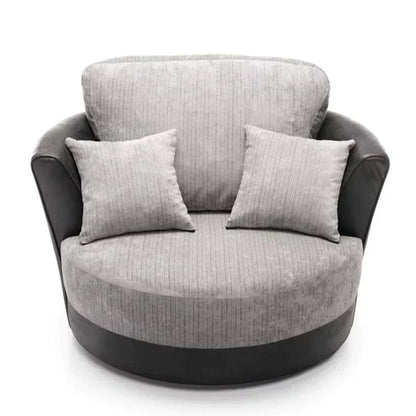 Linacre Swivel Chair - Black and Charcoal