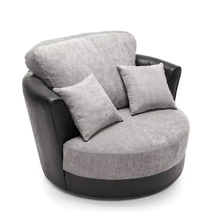 Linacre Swivel Chair - Black and Charcoal