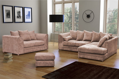 Desmond Jumbo Cord Corner Sofa - Brown and Other Colours