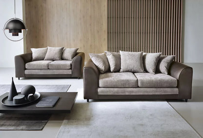 Sofa Linacre 2 + 3 osobowa – brązowo-beżowa