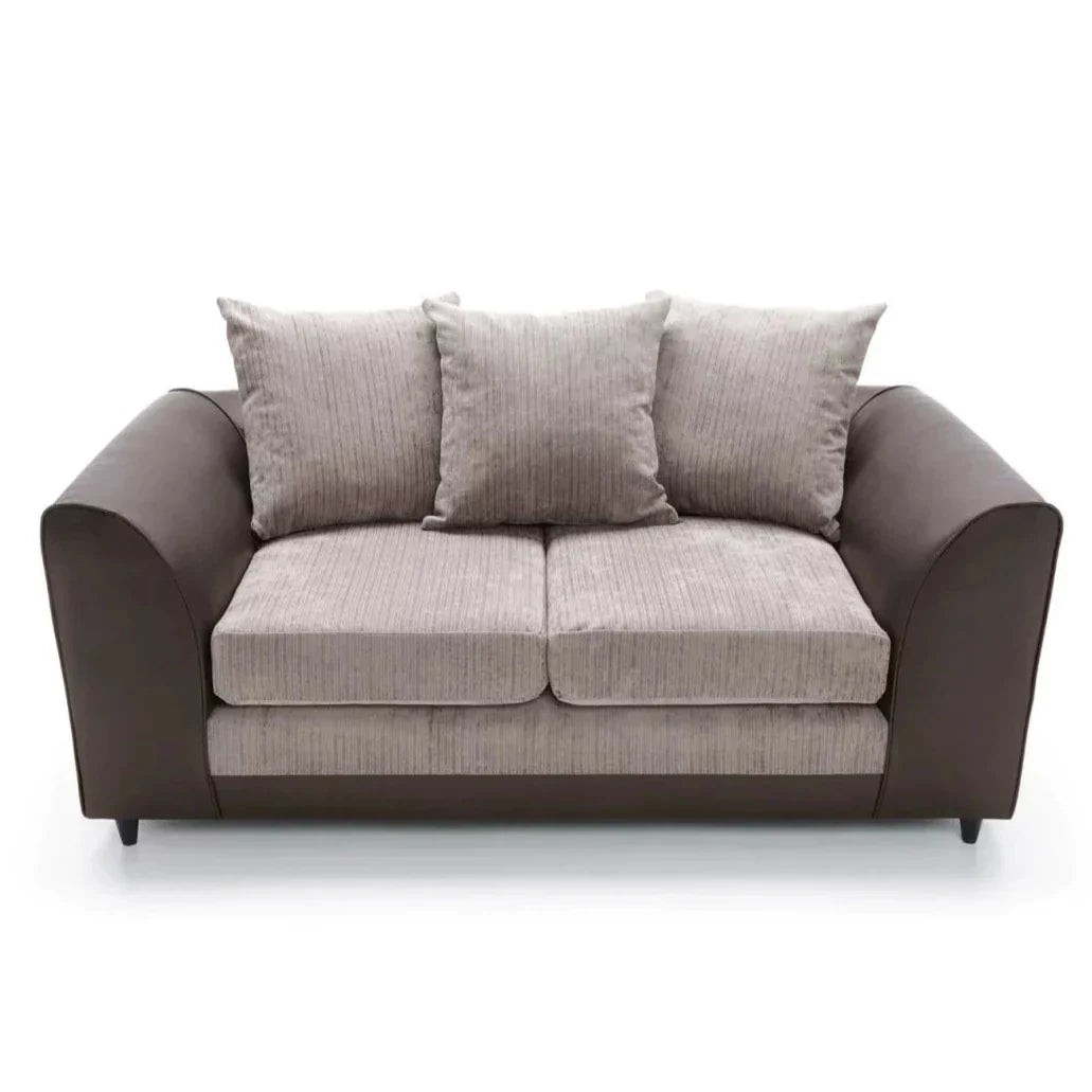 Linacre 2 Seater Sofa - Brown and Beige