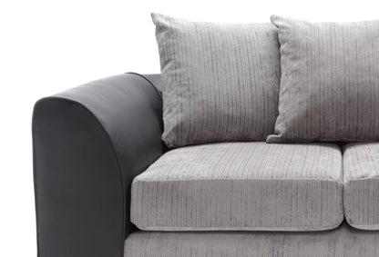 Linacre 2 Seater Sofa - Black and Charcoal