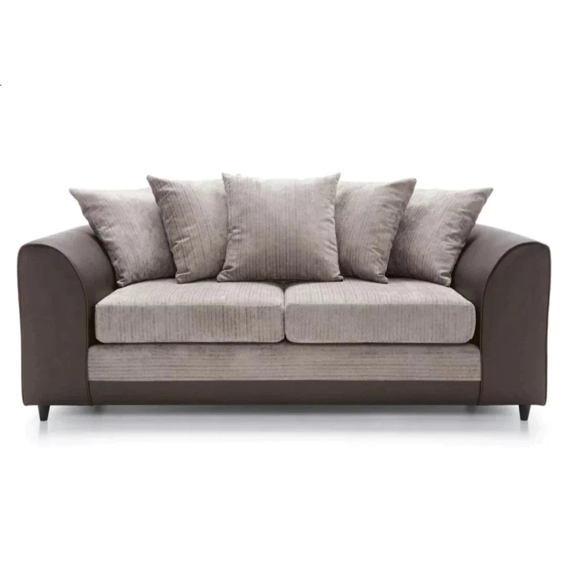 Linacre 2 + 3 Seater Sofa - Brown and Beige