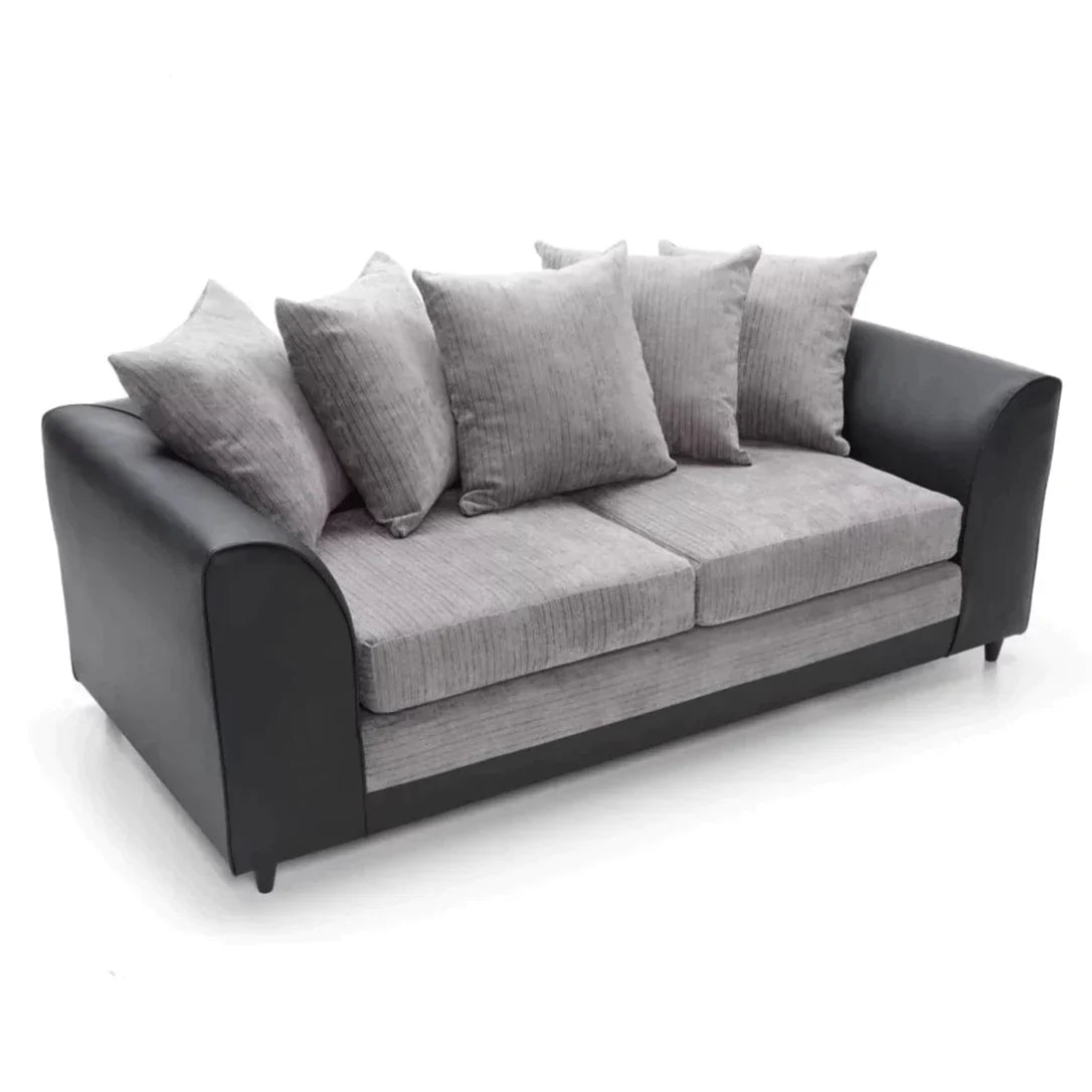 Linacre 2 + 3 Seater Sofa - Black