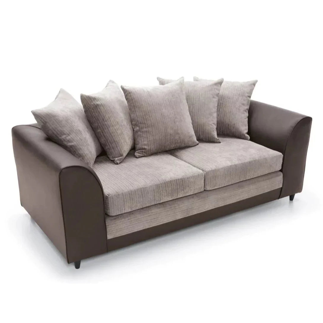 Linacre 3 Seater Sofa - Brown and Beige