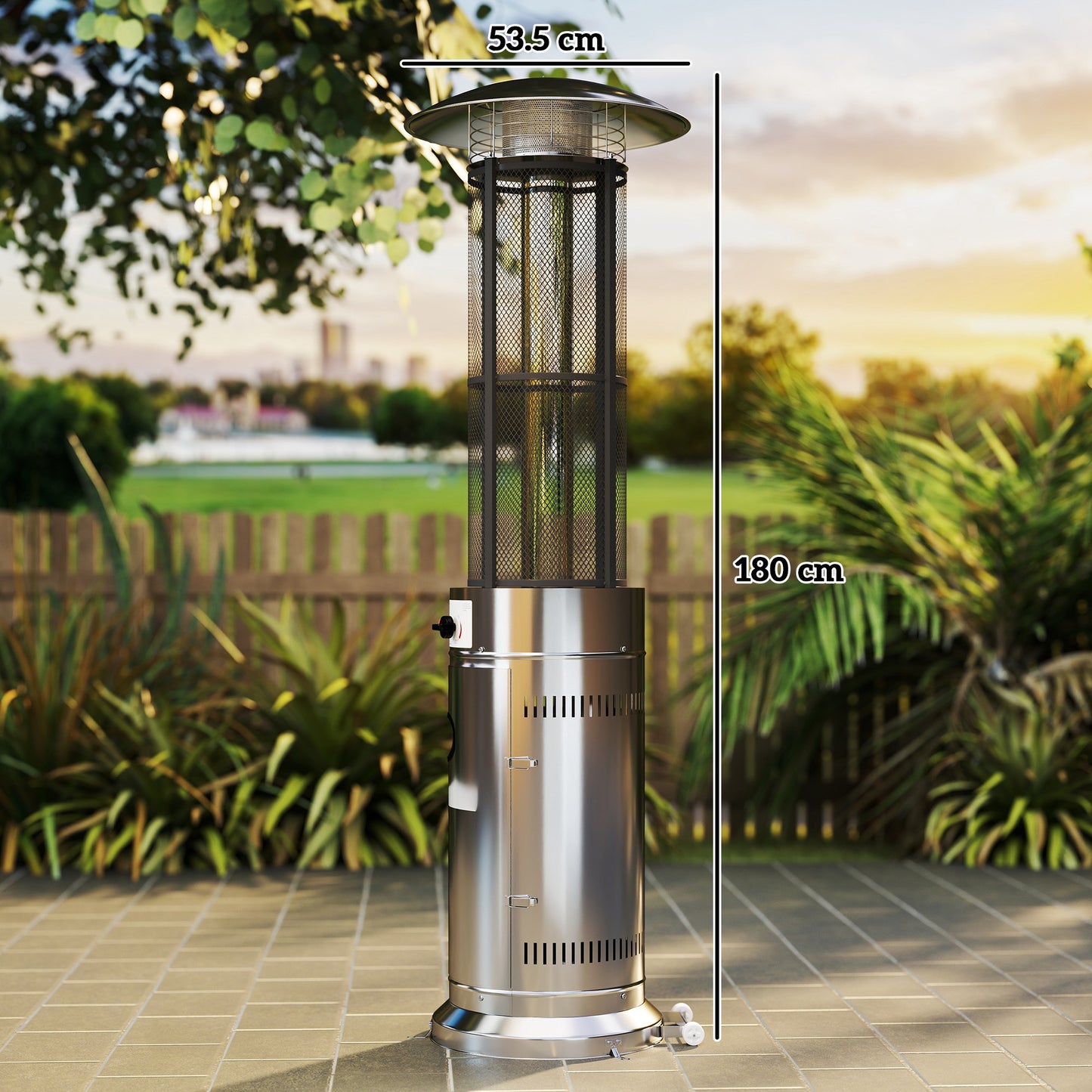 Outsunny 11Kw Regulowany Gazowy Grzejnik Patio
