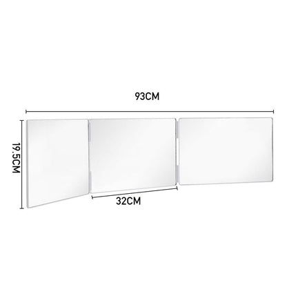 Foldable Tri-Fold Mirror with Extendable Adjustable Hanging Design for Makeup