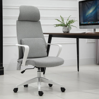 Vinsetto Mesh Office Chair & Massage Pillow Ergonomic Adjustable Height w/ Wheels