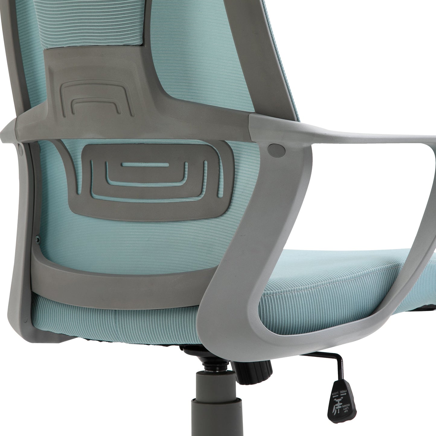 Vinsetto Ergonomic Office Chair w/ Wheel, High Mesh Back, Adjustable Height Home Office Chair - Blue