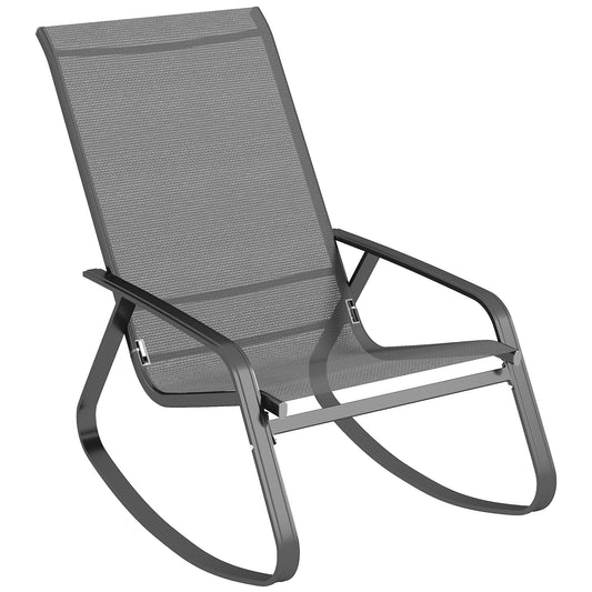 Outsunny Rocking Garden Chair - Szary