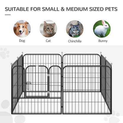 PawHut 4 Sizes Dog Pens Pet Puppy PlayPen Rabbit Puppy Cage Folding Run Fence Garden Metal Hutch