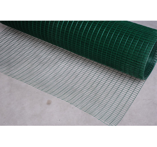 Pawhut PVC Coated Welded Wire Mesh Fencing Pet Rabbit Chicken Poultry Aviary Fence Run Hutch 30m Dark Green