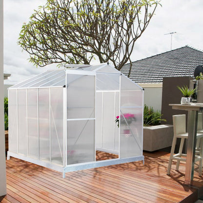 The Home Master Silver Aluminum Framed 6x6 Greenhouse with Vent