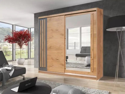 React Sliding Door Wardrobe 200cm - Oak Lancelot