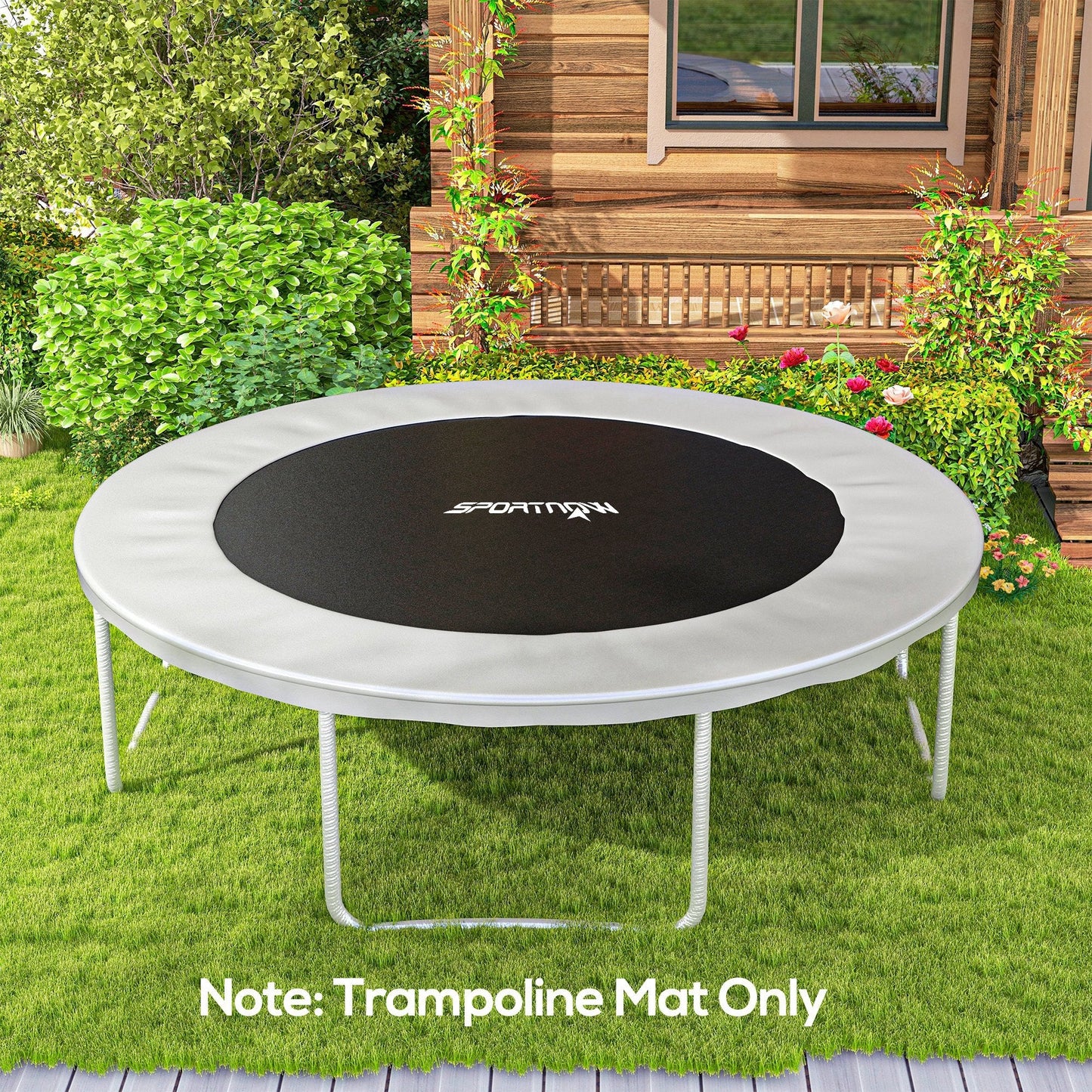 SPORTNOW Replacement Trampoline Mat with Spring Pull Tool, 54 V-Hooks, for 10ft Trampoline using 14cm Springs