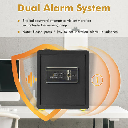 Electronic Safe Box with 3 Opening Ways for Cash Jewelry Deposit-36 x 31 x 41 cm