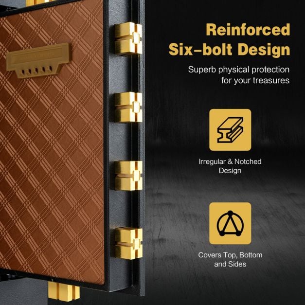 Electronic Safe Box with 3 Opening Ways for Cash Jewelry Deposit-38 x 36 x 58 cm