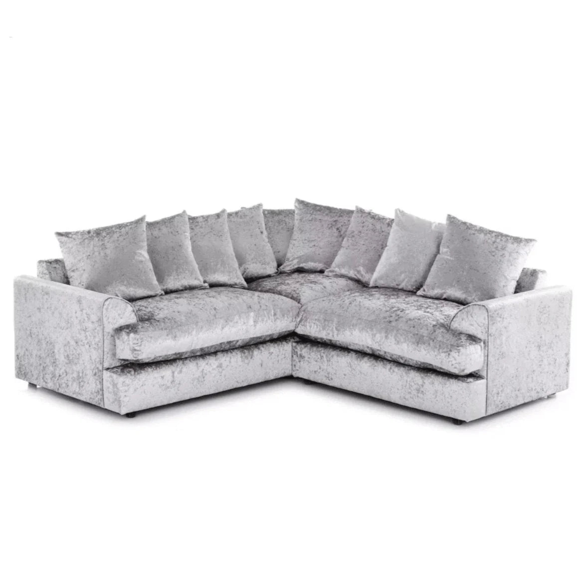 Sofa narożna Mercury Ajo Crushed Velvet, czarna