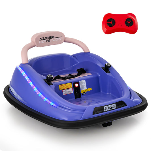 Electric Bumper Car with Remote Control for Kids-Purple